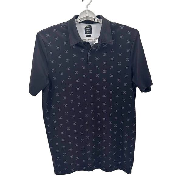Oakley Mens AOP Skull Golf Tennis Polo Shirt Size XL spring summer performance - Picture 1 of 7